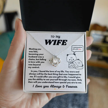 To My Wife - Love Knot Necklace - Gift Set - SLDDL0104 - Sunshine Letters Co